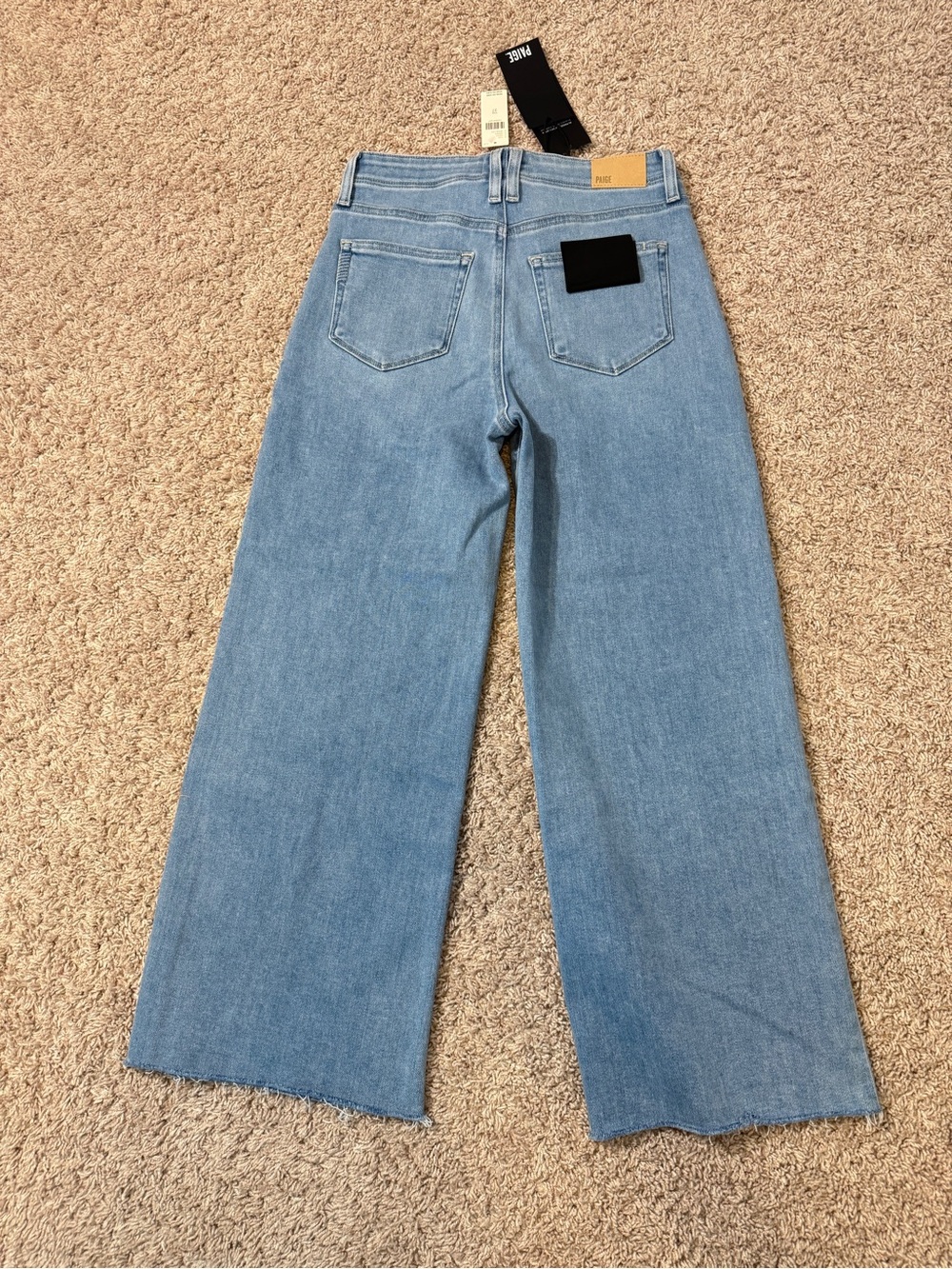NWT PAIGE High Rise Anessa Wide Leg Crop Jeans Raw Hem Size 27 - Picture 11 of 16